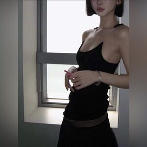 Y/Project Black Invisible Strap Tank Top, XS